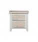 Valencia Bedside Table Coastal Grey and Miami White Colour Two Drawers